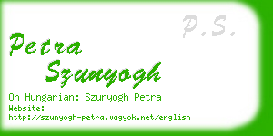 petra szunyogh business card